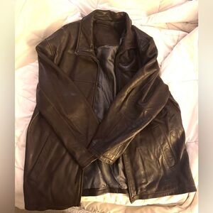 Roundtree & Yorke Dark Brown Leather Jacket